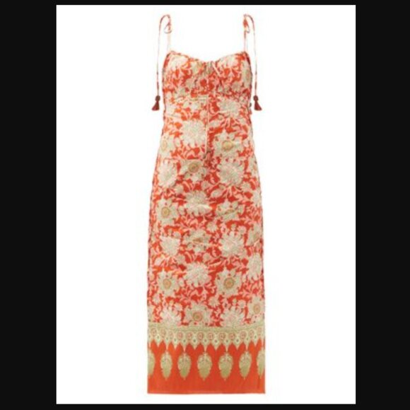 Johanna Ortiz Dresses & Skirts - Prettier In Spanish Printed Cotton Slip Dress By Johanna Ortiz